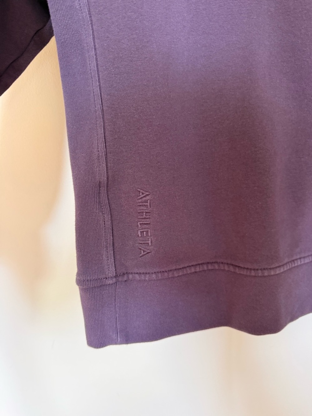 Athleta Forever Fleece 1/4 Zip Sweatshirt in Iris - Picture 4 of 5